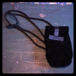 Mini velvet backpack purse